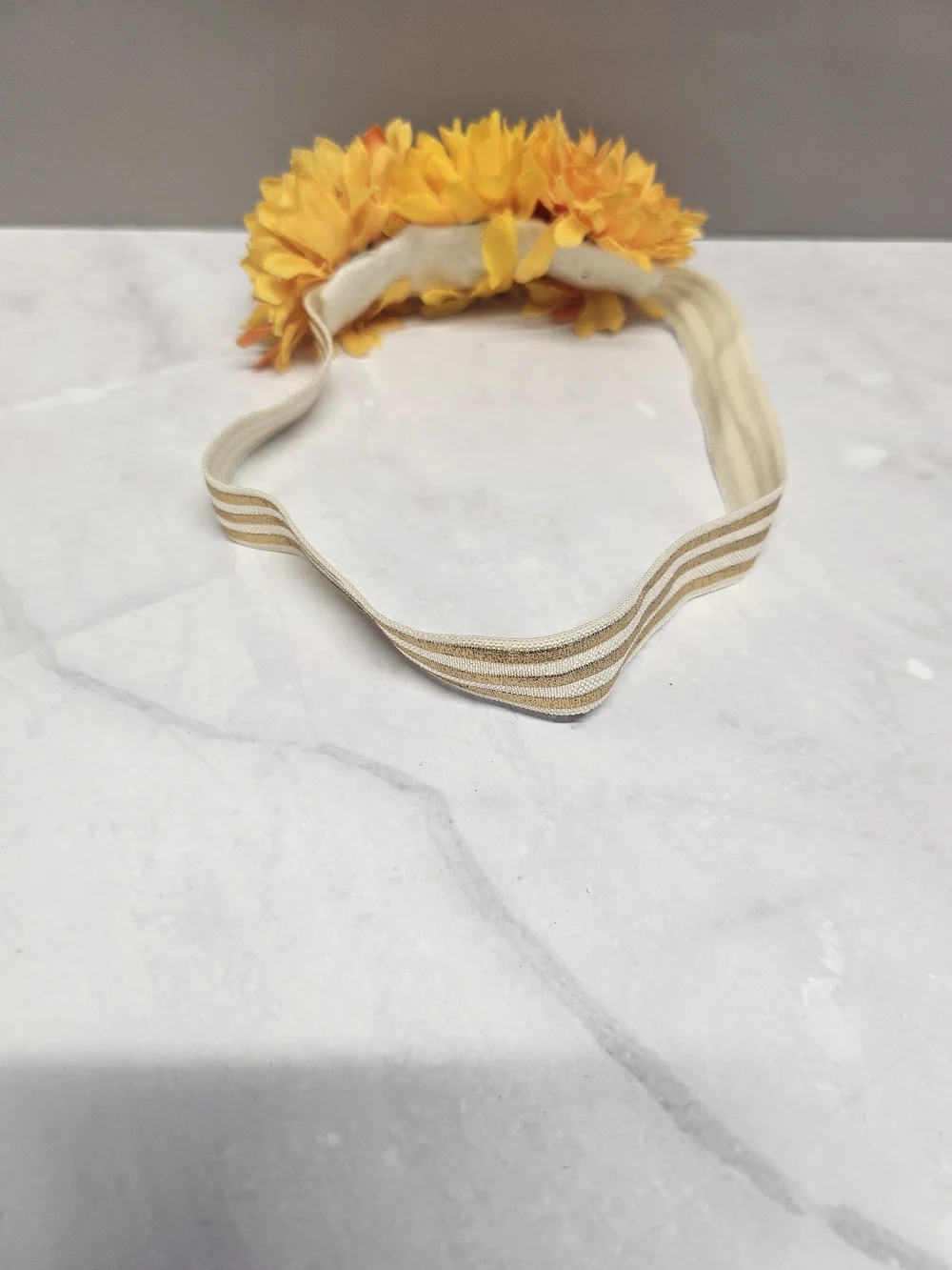 Infant Yellow Floral Elastic Headband